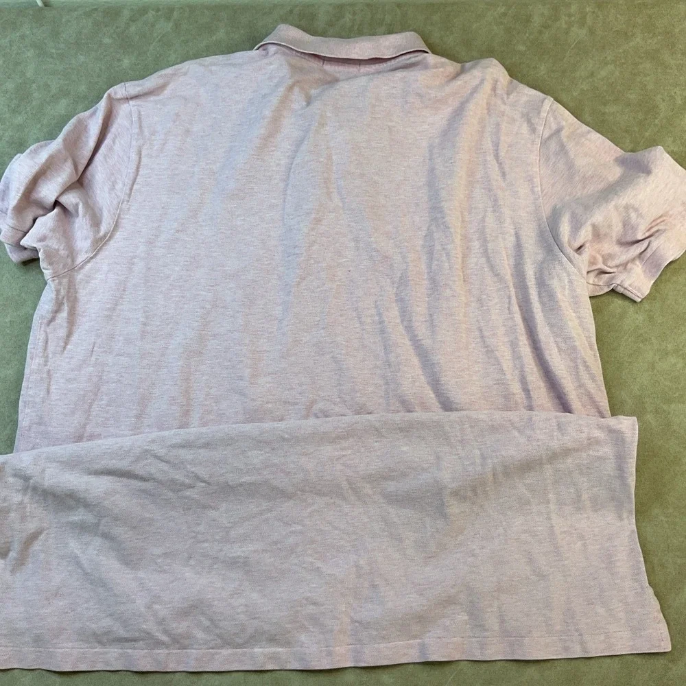 Polo Ralph Lauren Shirt Mesh Pique Short Sleeve Pink Men Sz 3XLT‎ Tall Pony